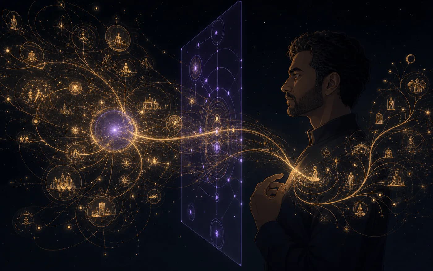 A man whose archetypal pattern flows through an intelligent context layer